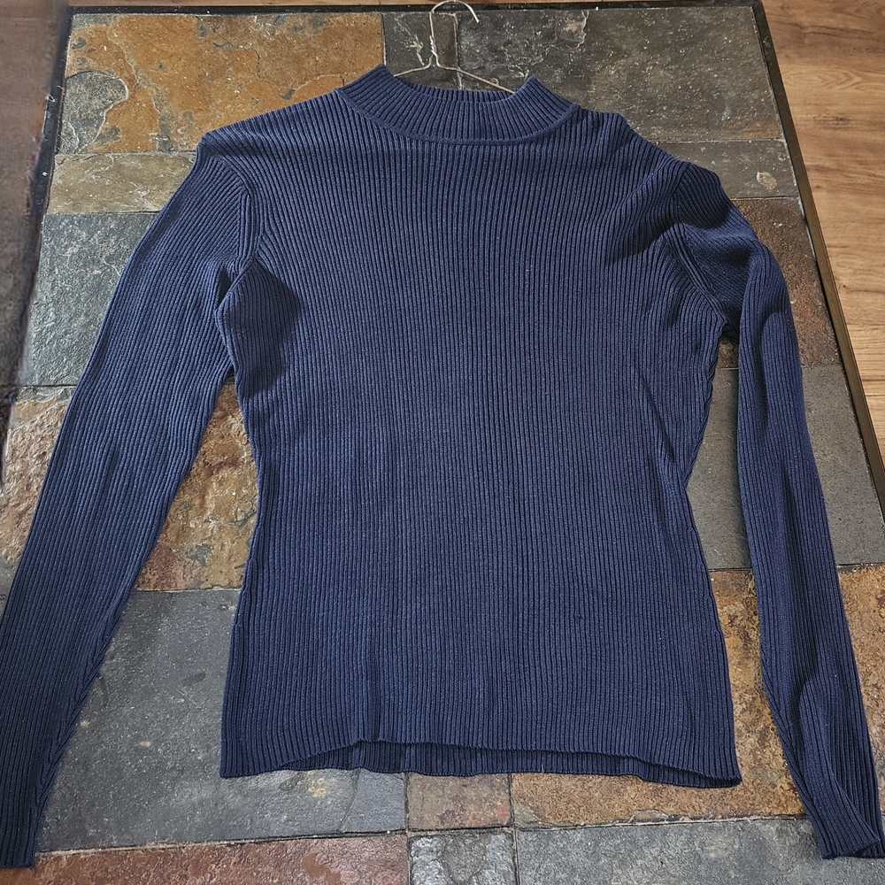 Pendleton Classic Navy Blue Silk Top